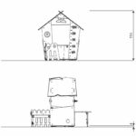 U3 Spielhaus mit Bank, Zaun und Spieltisch – RECYCLED RC0824 - rc0824front