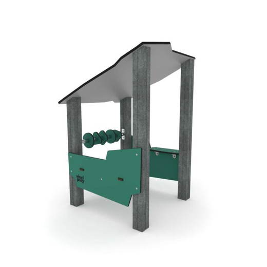 rc14011s U3 Spielunterstand mit Dach und Spielelementen – RECYCLED RC1401 - rc14011s