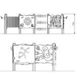 U3 Spielwandanlage mit Kriechtunnel und Labyrinth – RECYCLED RC1437 - rc1437front