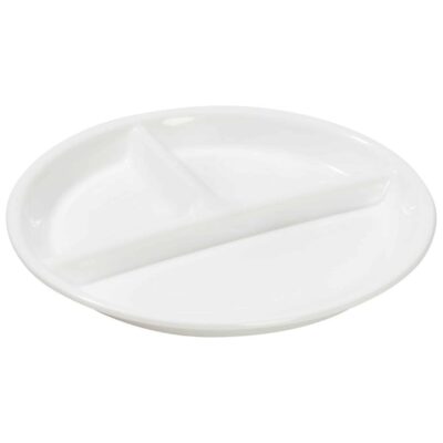 Teller mit 3 Fächern 6er Set - Geschirr aus Hartglas