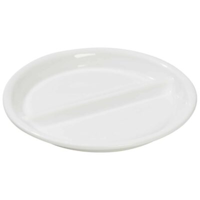 Teller mit 2 Fächern 6er Set - Geschirr aus Hartglas