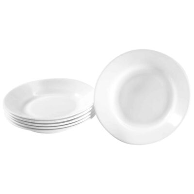 Tiefe Teller 6er Set - Geschirr aus Hartglas