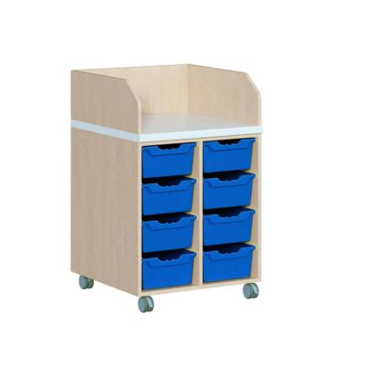 Wickelkommode zweireihig fahrbar - mit 8 ErgoTray-Boxen
