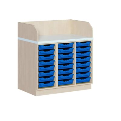 Wickelkommode dreireihig - mit 24 ErgoTray-Boxen