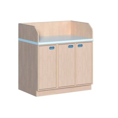 Wickelkommode dreireihig - mit 3 Türen