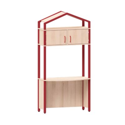 Regalarbeitsplatz mit Dach