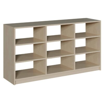 Korpus-Raumteilerregal mit 2 Mittelwänden, je 2 feste Böden, ohne Rückwand