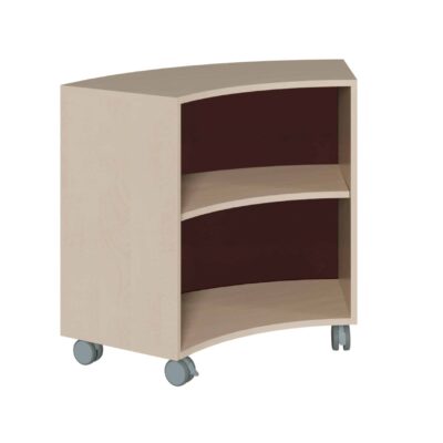 Korpus-Sechstelkreisschrank mit festen Böden und Plexiglasrückwand