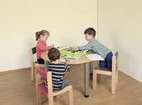 Runder Tisch, Platte mit Schichtstoff – Bild 2