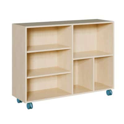 Fahrbares Korpus-Raumteilerregal, 2 Mittelwände versetzt