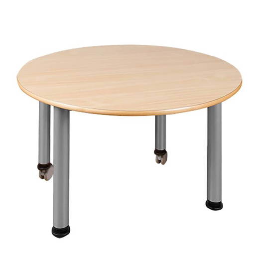 TR100R60 70F Fahrbarer runder Tisch, Platte mit Schichtstoff - TR100R60 70F