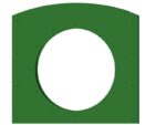 Anschlusspaneel für Röhrenrutschen und Kriechtunnel -Beckmann Spielgeräte - pe paneel gruen