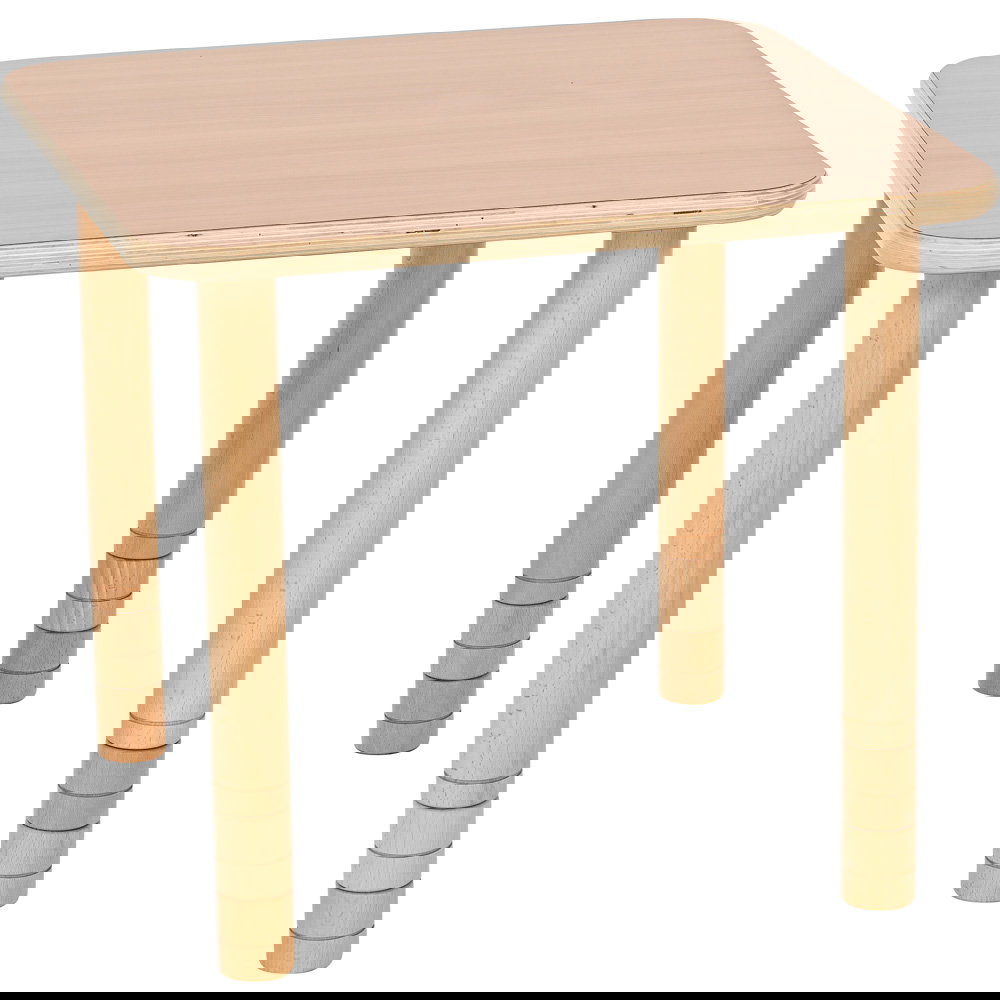 Flexi Quadratischer Tisch 60 x 60 cm, höhenverstellbar 40-58 cm