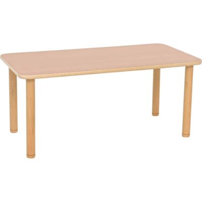 Flexi Rechteckiger Tisch 120 x 60 cm, höhenverstellbar 40-58 cm, Buche