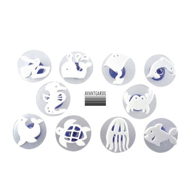 Mega-Stempel-Set Wassertiere (10 Teile)