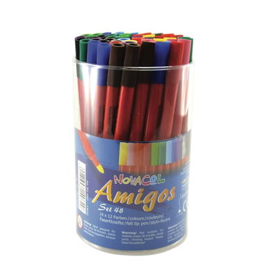 NOVACOL Amigos Filzstifte – Set 48 in Runddose