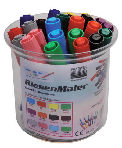 Riesenmaler-Set 24 in Runddose