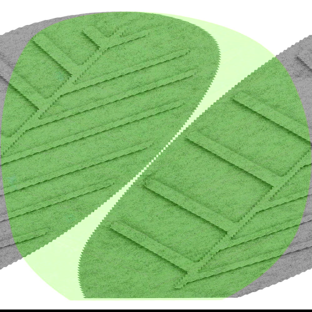 Wandschutz aus PET-Recyclingmaterial, Blatt, Relief