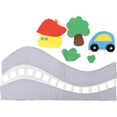 Wanddekoration - Weg mit Baum, grau