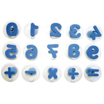 Riesenstempel Zahlen 15er Set blau