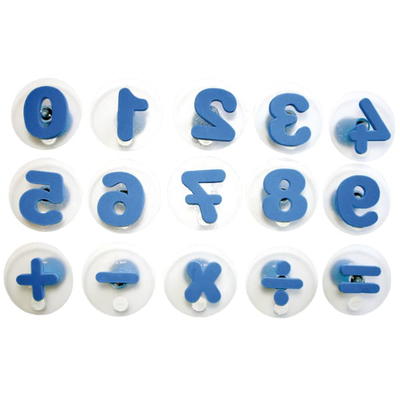 Riesenstempel Zahlen 15er Set blau