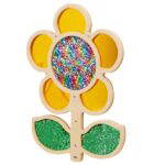 Wanddekoration mit Streichpailletten – Blume, gelb - 356199 a 20 path