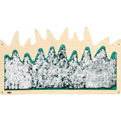 Wanddekoration mit Streichpailletten - Gras