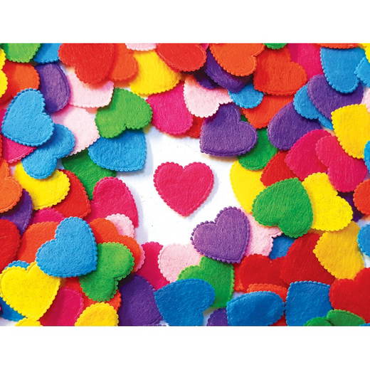 370157_1 Bunte Filz-Herzen 100er Set - 370157 1