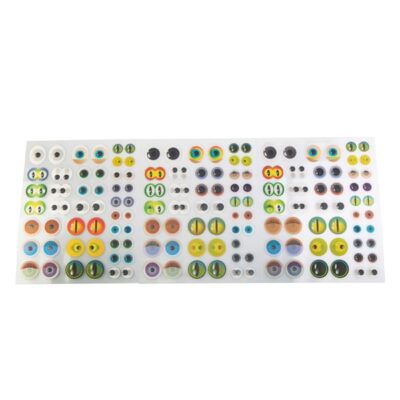 Bunte 3D-Augen flach 144er Set