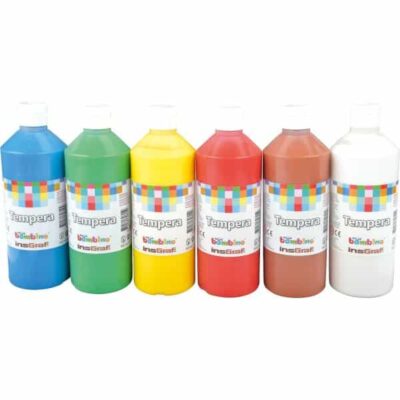 Temperafarben-Set Grundfarben, 6 x 500 ml