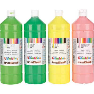 Temperafarben-Set Frühling, 4 x 1000 ml