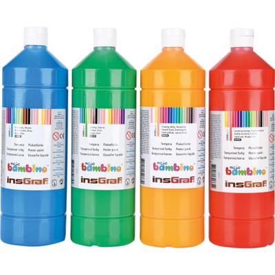 Temperafarben-Set Sommer, 4 x 1000 ml