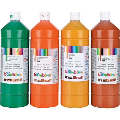 Temperafarben-Set Herbst, 4 x 1000 ml