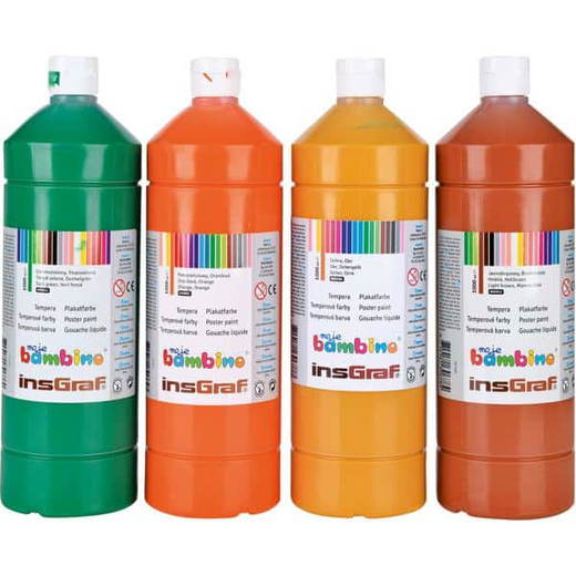 605105_a_20 Temperafarben-Set Herbst, 4 x 1000 ml - 605105 a 20