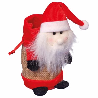 Jute Weihnachtsbeutel Santa Claus