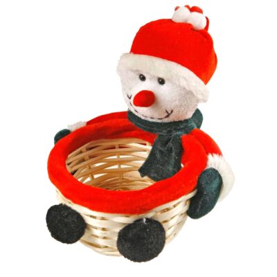 Weihnachtskörbchen Motiv Schneemann