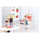 Beistelltisch mit Farben und Farbbechern - ZEST5543