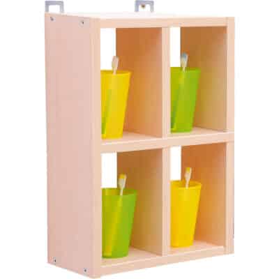 Hängeregal für 4 Zahnputzbecher