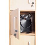 Flexi-TB Eigentumsschrank, abschließbar, schmal, Ahorn-TB - 100360