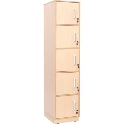 Flexi-TB Eigentumsschrank, abschließbar, schmal, Ahorn-TB