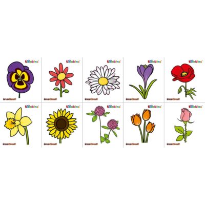 Kennzeichnungsaufkleber - Blumen