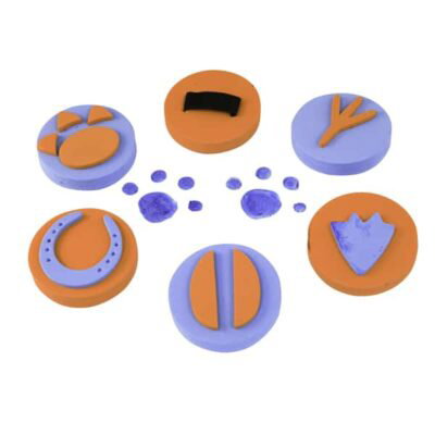 Handflächenstempel Tierspuren 6er Set