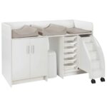 Wickeltisch Kazéo Breite: 172 cm inkl. 3 Wickelauflagen, Trittleiter, Windeleimer und 6 Behälter - 69143 c001 231115 pc p