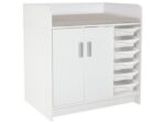 Wickeltisch Kazéo Breite: 104 cm inkl. Wickelauflage, mobiler Trittleiter, Windelregal und 6 Behälter - 69144 c001 231107 2d