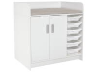 Wickeltisch Kazéo Breite: 104 cm inkl. Wickelauflage, mobiler Trittleiter, Windelregal und 6 Behälter – Bild 4