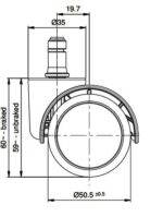 Sanus® Ersatzrolle leicht gebremst SLN Ø50mm (Stück) - e8a00e749c7a7b95fdc9324e24343955c85a437b