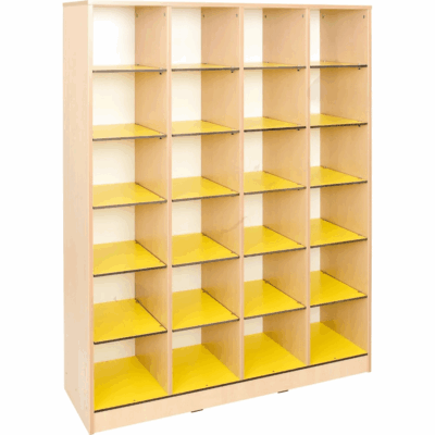 Regal mit HPL-Einlegeböden, 24 Fächer