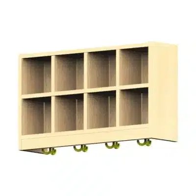 Garderobendoppelablage offene Fächer