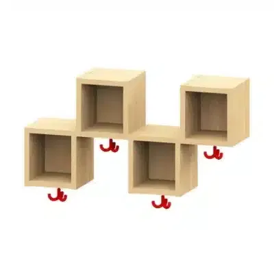 Garderobenablage mit versetzen Fächern