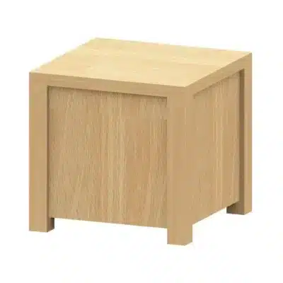 Garderobenbank-Innenecke mit geschlossenen Seiten